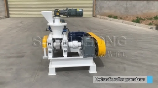 Granulador de rolo hidráulico, máquina de granulação de rolo seco, planta de produção de fertilizante orgânico