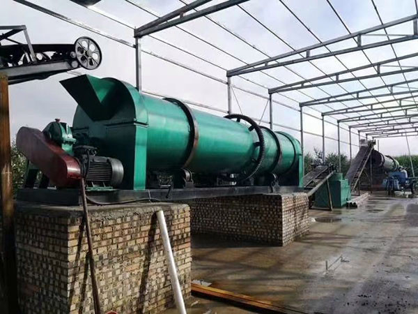 Linha de produção de fertilizante orgânico em pó 220V para resíduos de esterco animal