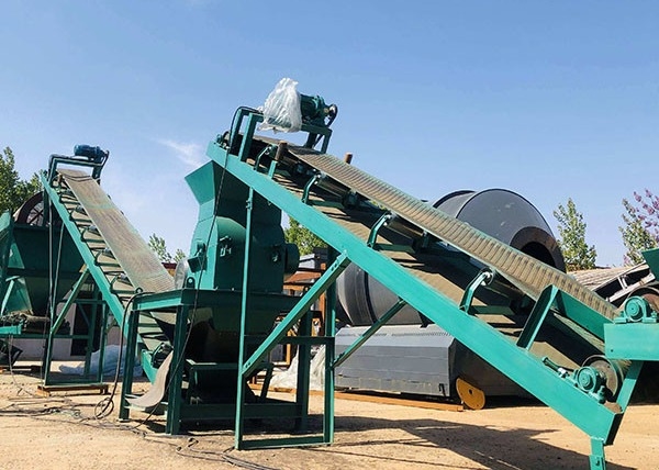 Linha de produção de fertilizantes orgânicos de esterco de vaca