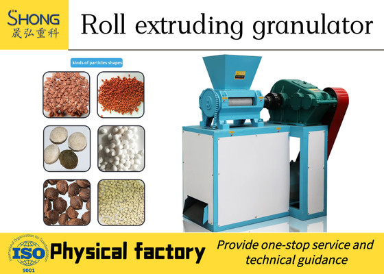 Granulador de rolos duplos para produção de fertilizantes com tamanho de rolos de 186*300 mm