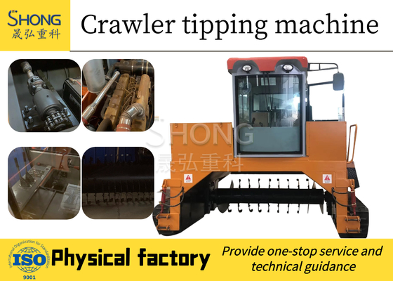 GV orgânico de Turner Machine Automatic Crawler Type do adubo do estrume