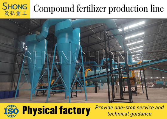 Instalação de granulação automática em tambor de fertilizantes com velocidade de rotação de 11 r/min e garantia de 1 ano para a produção de fertilizantes compostos