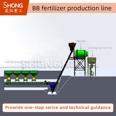 Linha de produção de fertilizantes BB e materiais de aço carbono ou aço inoxidável