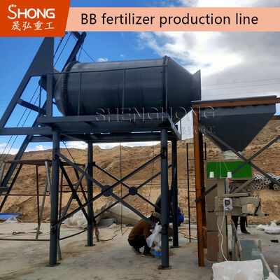 NPK Planta de produção de fertilizantes para mistura a granel com sistema de controle PLC, 5-7 toneladas por hora e formulações personalizáveis