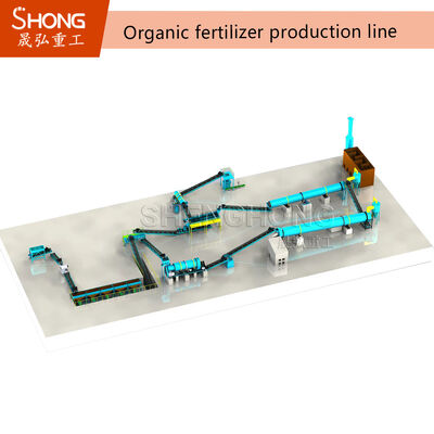 Linha de produção de fertilizantes orgânicos e compostos de 4-5 t/h com processo de moldagem de um passo para reciclagem de resíduos orgânicos