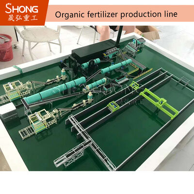 Linha de produção de fertilizantes orgânicos em pó para resíduos de estrume animal