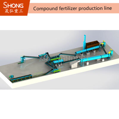 Granulador Rotativo para Fertilizante NPK Grânulos 3-8mm 380V