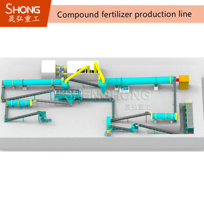 Linha de produção de fertilizantes compostos de grande capacidade