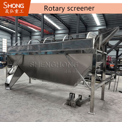 Escreens de tambor rotativo com construção de aço carbono para tamanho de pellets de 2-10 mm e capacidade de 1-10 toneladas por hora