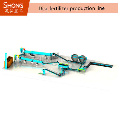 Linha de produção de fertilizantes orgânicos totalmente automática de 10 t/h com taxa de granulação > 98% para a fabricação eficiente de fertilizantes compostados