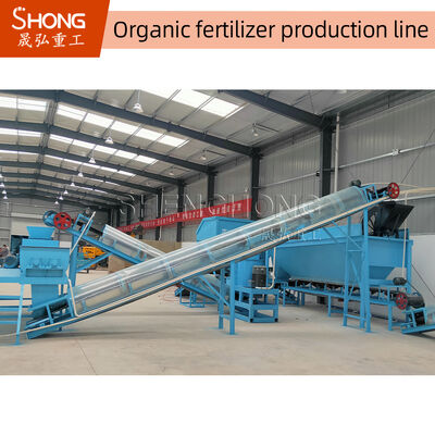Linha de produção de fertilizantes orgânicos estáveis com sistema de controlo inteligente e protecção ambiental