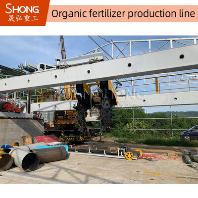 Linha de produção granulação do adubo orgânico do aço carbono do estrume das aves domésticas