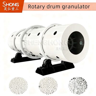 Granulador de tambor de aço carbono de alta capacidade 8-15T/H com velocidade de 11,5r/min para granulação de fertilizantes