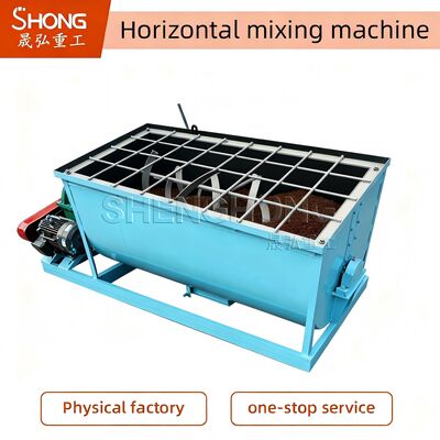 Máquina de mistura de fita horizontal de aço inoxidável 1,5-12 T/H Equipamento de mistura de fertilizantes para mistura uniforme de pó