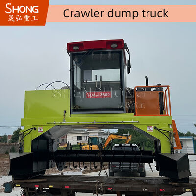 Turner de compostagem para motores diesel de aço carbono com elevação hidráulica para produção eficiente de fertilizantes