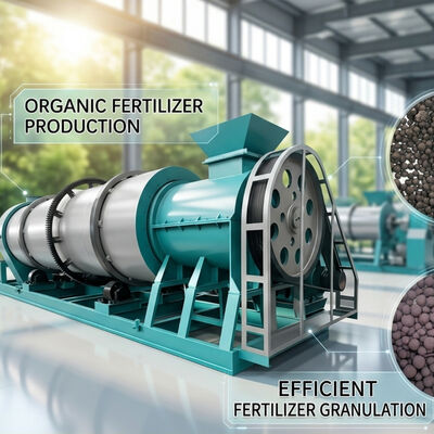 380V linha de produção de granulador de fertilizante orgânico de esterco de frango porco durável com 12 meses de garantia