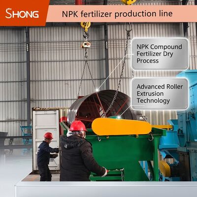 Linha de Granulação por Extrusão de Rolo Duplo para Fertilizante Composto NPK - Processo Seco, Sem Necessidade de Secagem, Capacidade de 12-15t/h
