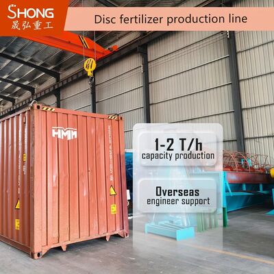 Linha de Produção de Fertilizantes Orgânicos com Grânulos em Forma de Bola Capacidade de 1-2 T/h e Serviço de Engenheiro Disponível no Exterior