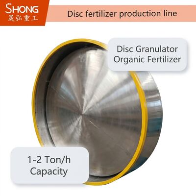 Granulador de Disco para Linha de Produção de Fertilizantes Orgânicos com Grânulos em Forma de Bola, Capacidade de 1-2 T/h e Ampla Aplicabilidade de Matéria-Prima