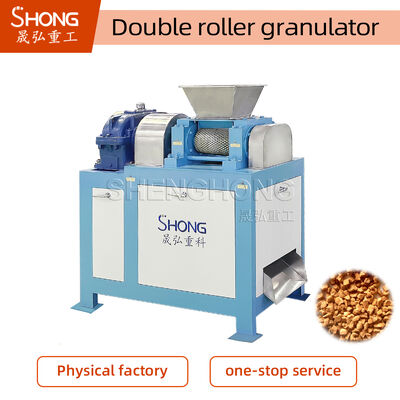Granulador de fertilizantes de potência de 18,5 kW personalizado com tamanho de rolo de 186*300 mm e tamanho de alimentação <= 0,5 mm