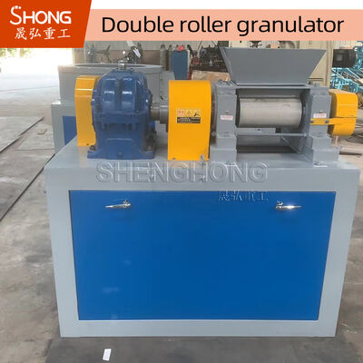 Granulador de rolos duplos de 18,5 kW personalizado para grânulos de fertilizantes compostos de 2,5-20 mm