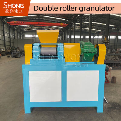 Granulador de rolos duplos para fabricação de fertilizantes NPK com 22 kW de potência e tecnologia de granulação seca