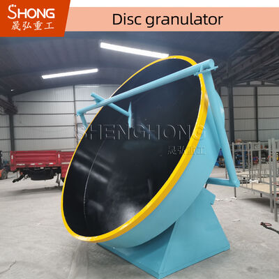 Granulador de disco de alta eficiência com taxa de granulação de 93%, construção em aço carbono e sem necessidade de parafusos de ancoragem