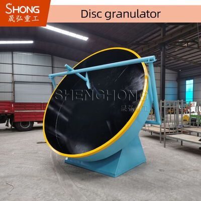 Granulador de disco para fertilizantes orgânicos que produzem grânulos em forma de esfera com ângulo de disco ajustável e garantia de 1 ano