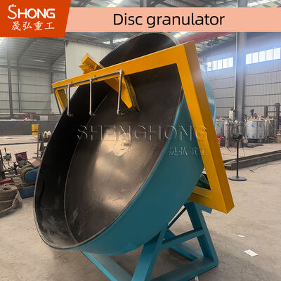 Granulador de fertilizantes compostos em disco com ângulo de disco ajustável, alta taxa de granulação e construção durável para pó químico