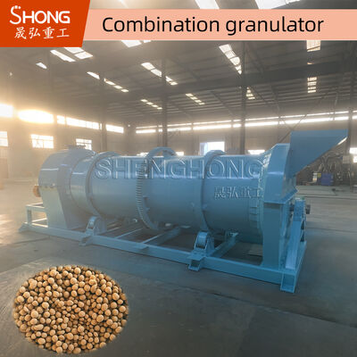 Novo tipo de granulador de fertilizante orgânico com grânulos em formato de bola, sem necessidade de agente ligante para teor de umidade de 20% a 40%