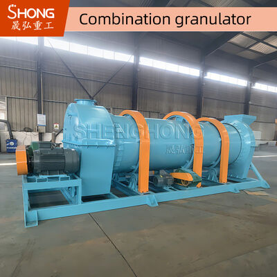 Novo Granulador de Fertilizante Orgânico Tipo Tambor Rotativo para Alta Taxa de Granulação (90%) e Grânulos Esféricos Sem Aglutinante