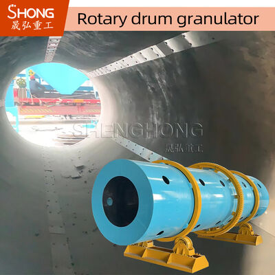 Granulador de tambor rotativo para produção de fertilizantes orgânicos com alta taxa de granulação, baixo consumo de energia e construção de aço carbono