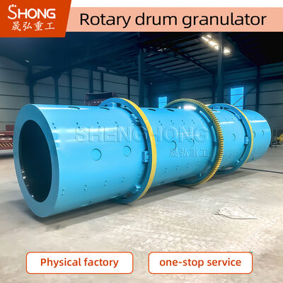 Granulador de tambor rotativo de aço carbono para fertilizantes compostos orgânicos com capacidade de 3-5 T/H e velocidade de 14 r/min