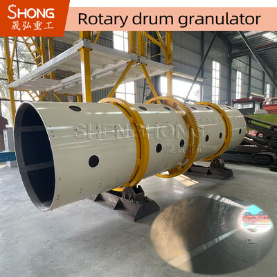 Granulador de tambor rotativo de eixo único para fertilizantes orgânicos com capacidade de 3T/H e revestimento resistente à corrosão