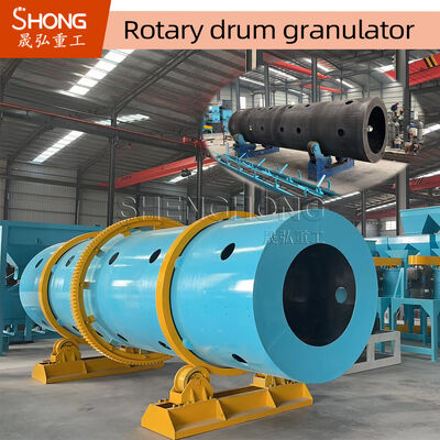 Granulador de Fertilizante Composto com Revestimento de Aço Inoxidável com Capacidade de 8t/h e Velocidade de 11,5r/min