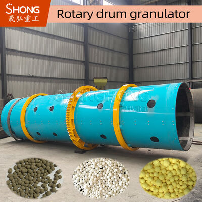 Máquina de granulação de tambor rotativo para fertilizantes compostos com capacidade de 8-15T/H, velocidade de 11,5r/min e construção de aço carbono