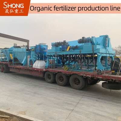 Linha de produção de fertilizantes orgânicos para 1-20 mil toneladas por ano com umidade inferior a 10% e tensão 380V