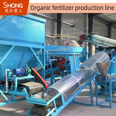 Linha de produção de fertilizantes orgânicos para o processamento de resíduos de frango