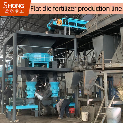 Linha de produção de fertilizantes orgânicos para 1-20 mil toneladas por ano com secagem a baixa temperatura e estrutura de arco com alta taxa de granulação