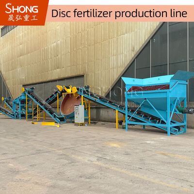 30Linha de produção de fertilizantes orgânicos para granulador de disco TPY com tamanho de bola de 1-10 mm e economia de energia