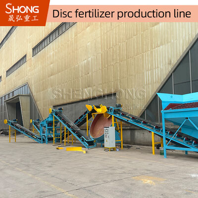 Linha de produção de granulador de disco para fertilizantes orgânicos com granulação húmida 20-40% de teor de umidade e diâmetro de grânulos de 2-8 mm