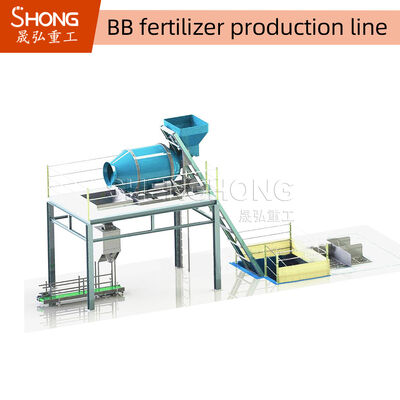 Linha de produção de fertilizante BB com capacidade de 1-20t/h com potência de 15-30KW e tensão personalizada de 380V para mistura de fertilizante granular
