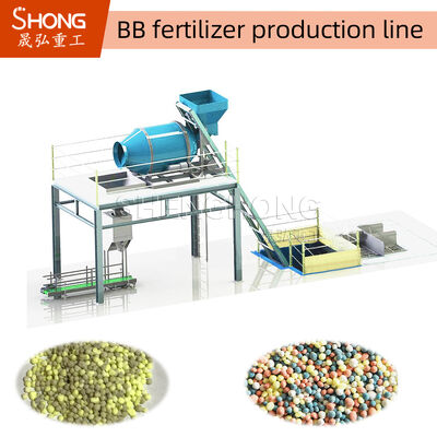 Linha de produção de fertilizantes BB com capacidade de 1-20 t/h, tensão personalizável 380V e garantia de 1 ano para mistura eficiente de fertilizantes