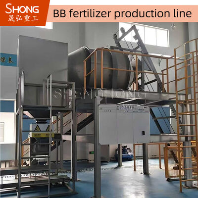 Linha de produção de fertilizantes BB de 22 kW com controle PLC para equipamento de mistura de fertilizantes de mistura uniforme