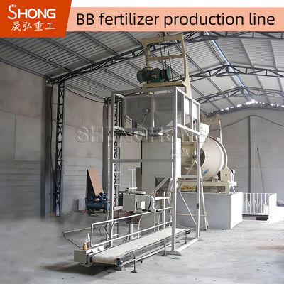 Linha de produção de fertilizante BB de aço carbono com capacidade de 10-12 T/H e controle PLC para mistura em massa eficiente