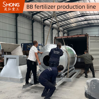 Linha de produção de fertilizantes de mistura a granel de aço carbono de 20 a 50 t/h com sistema de controlo PLC