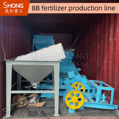 Linha de produção semi-automática de fertilizantes BB com controle PLC para 10-30 toneladas por hora
