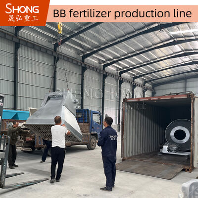 Linha de produção de fertilizantes BB de alta capacidade com sistema de controlo PLC e materiais de aço inoxidável