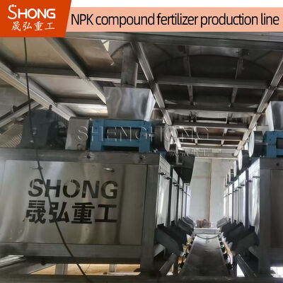 Linha de produção de fertilizantes NPK com tecnologia de granulação sem ligantes, capacidade de 5-25 toneladas/hora e consumo de energia de 18-22 kWh/tonelada