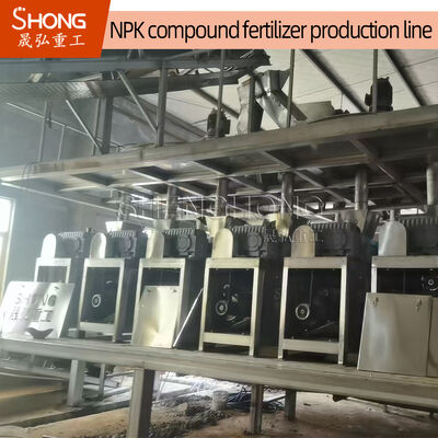 Linha de produção de fertilizante composto de revestimento de polímeros com fonte de alimentação de 380 V e nutriente total ≥90%